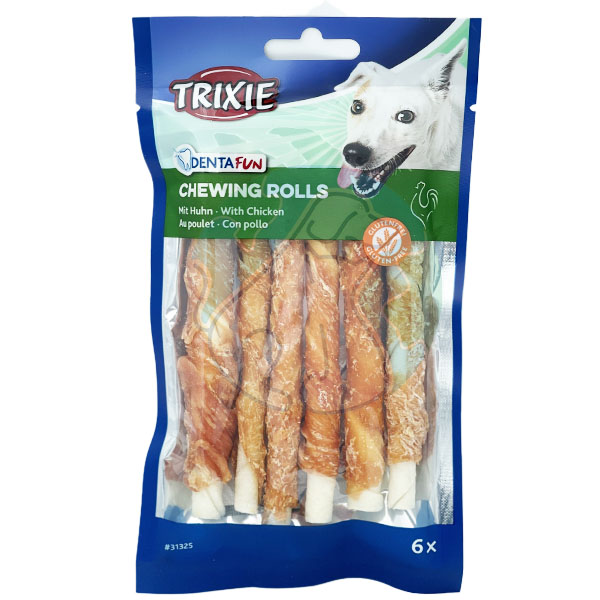 تشویقی دورپیچ مرغ Chewing rolls chicken Trixie 70gr